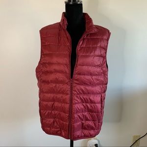 RED BUBBLE VEST WITH POCKETS
